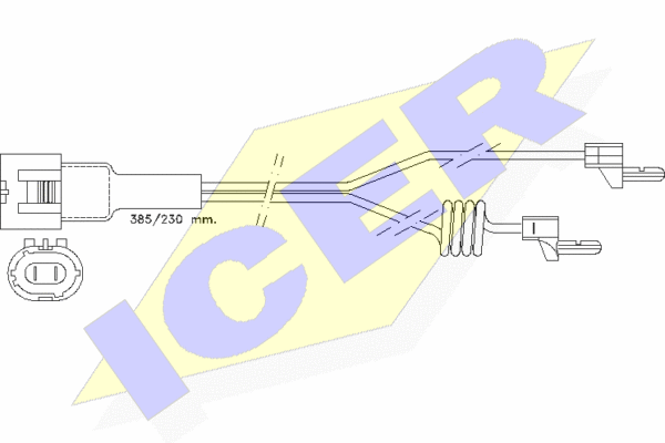 Senzor de avertizare,uzura placute de frana 610233 E C ICER